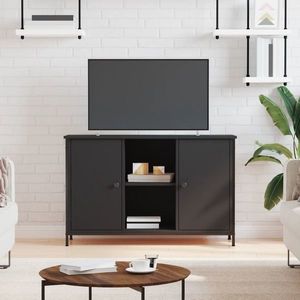 vidaXL Comodă TV, negru, 100x35x65 cm, lemn compozit imagine
