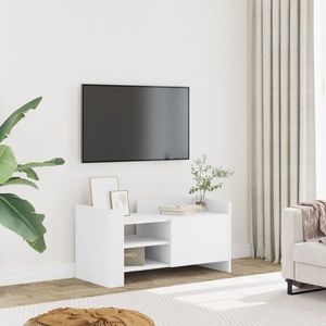 vidaXL Comodă TV, alb, 80x35x40 cm, lemn prelucrat imagine