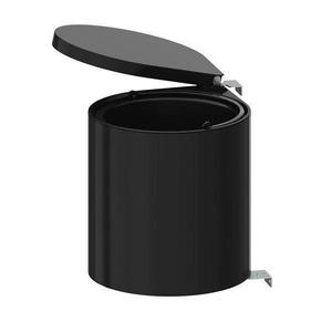 Cos de gunoi 10 L negru, cu capac automat, incorporabil in dulap de bucatarie imagine
