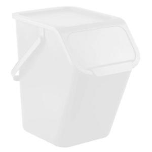 Cos reciclare gunoi Bini, pentru uz general, alb, 25 L imagine