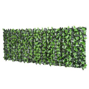 Gard artificial Verde Outsunny, 1X3m, iedera artificiala, frunze artificiale | Aosom RO imagine