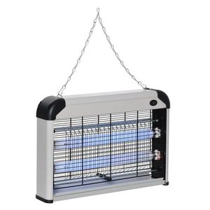 Lampa pentru Insecte Electrica 20W Outsunny, pentru 60m² Argintie | Aosom Romania imagine