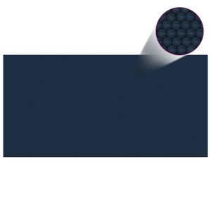 vidaXL Folie solară plutitoare piscină, negru/albastru, 1000x500 cm PE imagine