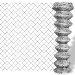 vidaXL Gard de legătură din plasă, argintiu, 25 x 1 m, oțel galvanizat imagine