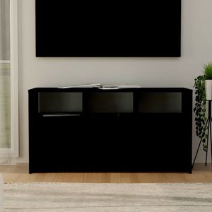 vidaXL Comodă TV, negru, 102x37, 5x52, 5 cm, PAL imagine