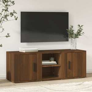 vidaXL Comodă TV, stejar maro, 100x31, 5x35 cm, lemn prelucrat imagine