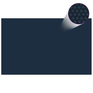 vidaXL Folie solară plutitoare piscină, negru/albastru, 800x500 cm, PE imagine