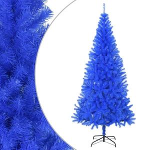 vidaXL Brad de Crăciun artificial cu suport, albastru, 240 cm, PVC imagine