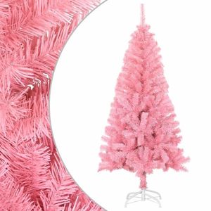 vidaXL Brad de Crăciun artificial cu suport, roz, 120 cm, PVC imagine