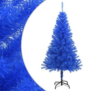 vidaXL Pom de Crăciun artificial cu suport, albastru, 150 cm, PVC imagine