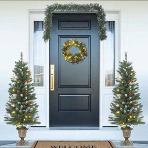 vidaXL Set decorațiuni de ușă pentru Crăciun 4 piese PVC imagine