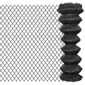 vidaXL Gard plasă de sârmă, gri, 15 x 1, 25 m, oțel imagine