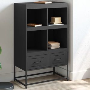 vidaXL Dulap înalt, negru, 68, 5x39x111, 5 cm, oțel laminat la rece imagine