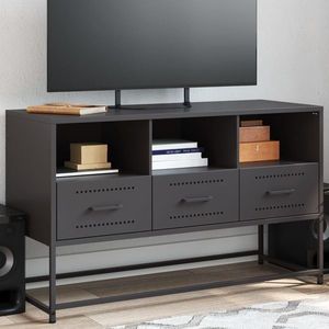 vidaXL Dulap TV, negru, 68, 5x39x60, 5 cm, oțel imagine