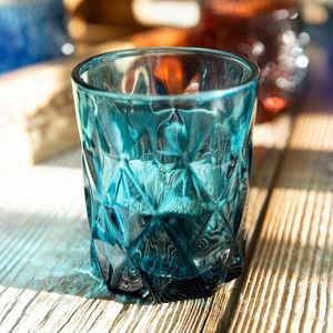 Set 4 pahare Lunna, Homla, 290 ml, sticla, albastru imagine