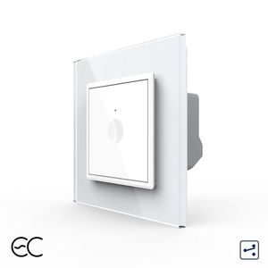 Intrerupator Simplu Cap Scara / Cruce cu Touch LIVOLO cu Rama din Sticla – Protocol Zigbee EC imagine