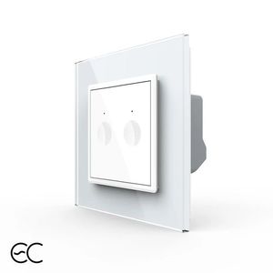 Intrerupatorul Dublu cu Touch LIVOLO cu Rama Din Sticla – Protocol Zigbee EC imagine