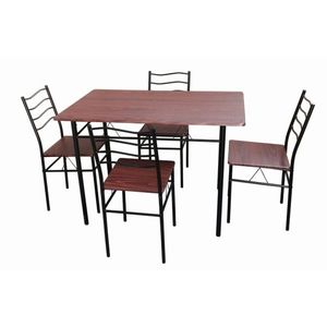Set dining/bucatarie Bedora Mang, masa cu 4 scaune, 110x70x75 cm imagine
