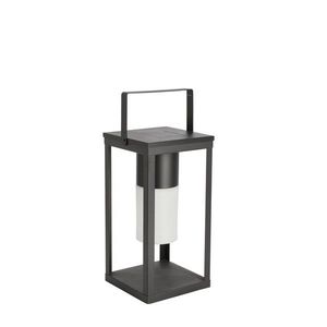 Lampa solara cu agatatoare LED Square, Bizzotto, 17 x 17 x 38 cm, otel, negru imagine