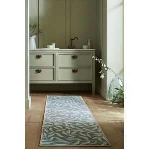 Covor Wallace Leaves Green, Flair Rugs, 60x230 cm, fibre reciclate/poliester chenille, verde imagine