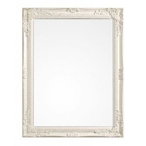 Oglinda decorativa, Miro, Bizzotto, 62x82 cm, lemn de paulownia, alb imagine