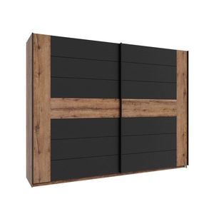 Dulap pentru haine Rhenen, Bedora, 269.9x61.2x209.7 cm, PAL/metal, maro/negru imagine