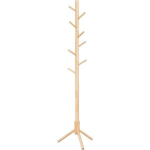 Cuier Tree-Shaped, Vasagle, 47x47x175 cm, lemn masiv de arbore de cauciuc, natural imagine