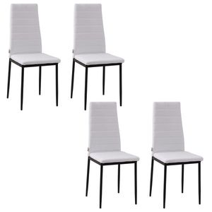 Set 4 scaune bucatarie HOMCOM, scaune moi, scaune pentru bucatarie, sarcina 120kg, 41 x 50 x 97cm| Aosom RO imagine