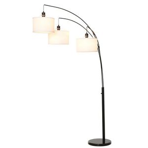 Lampa de Podea HOMCOM cu 3 Lumini si Brate Flexibile Baza din Marmura Inaltime 205cm | Aosom RO imagine