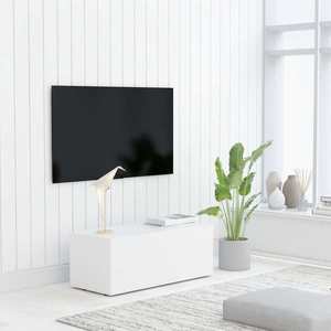 vidaXL Dulap TV, alb, 80x34x30 cm, lemn prelucrat imagine