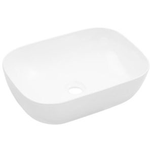 vidaXL Chiuvetă de baie, alb, 45, 5 x 32 x 13 cm, ceramică imagine