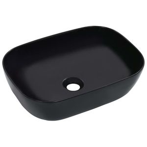 vidaXL Chiuvetă de baie, negru, 45, 5 x 32 x 13 cm, ceramică imagine