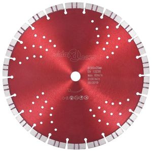 vidaXL Disc diamantat de tăiere cu segmente turbo și găuri oțel 300 mm imagine