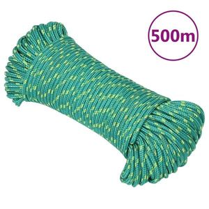 vidaXL Frânghie de barcă, verde, 3 mm, 500 m, polipropilenă imagine