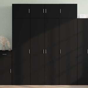 vidaXL Dulap de depozitare, negru, 80x42, 5x225 cm, lemn prelucrat imagine