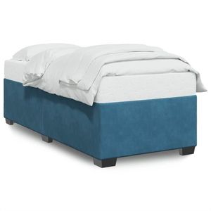 vidaXL Cadru de pat, albastru, 80x200 cm, catifea imagine