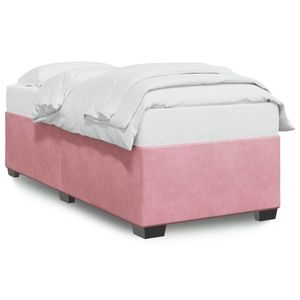 vidaXL Cadru de pat, roz, 80x200 cm, catifea imagine