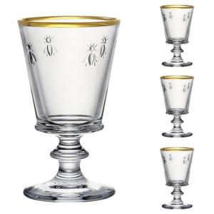 Set pahare pentru vin 4 piese La Rochére Gold Edition, 4 x 26 cl, sticla foarte rezistenta imagine