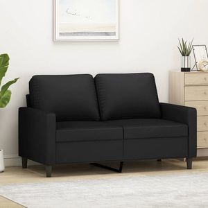 vidaXL Canapea cu 2 locuri, negru, 120 cm, catifea imagine