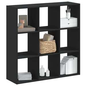 vidaXL Bibliotecă, negru, 102x32x102 cm, lemn prelucrat imagine