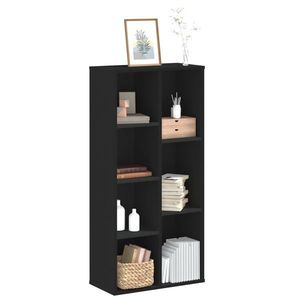 vidaXL Bibliotecă, negru, 50x25x105 cm, lemn prelucrat imagine