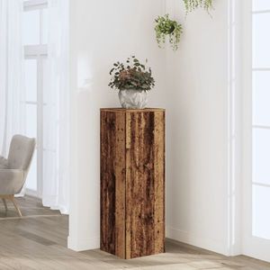 vidaXL Suport de plante, lemn vechi, 33x33x100 cm, lemn prelucrat imagine