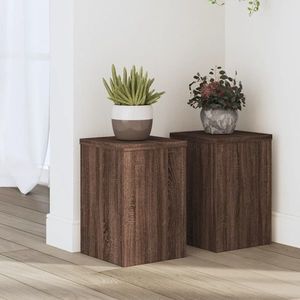 vidaXL Suporturi de plante 2 buc. stejar maro 20x20x30cm lemn compozit imagine