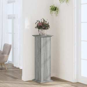 vidaXL Suport de plante, sonoma gri, 33x33x100 cm, lemn prelucrat imagine