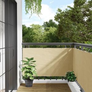 vidaXL Paravan de balcon, crem, 600x75 cm, PVC imagine