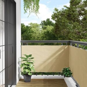 vidaXL Paravan de balcon, crem, 800x75 cm, PVC imagine