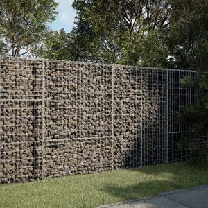 vidaXL Coș gabion cu capac, 200x50x150 cm, fier galvanizat imagine