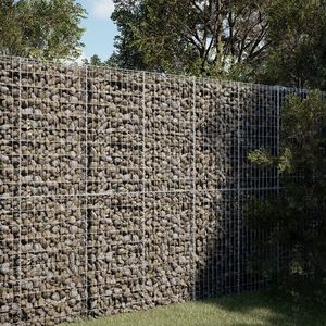 vidaXL Coș gabion cu capac, 100x50x200 cm, fier galvanizat imagine