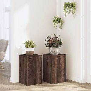 vidaXL Suport de plante 2buc. stejar maro 30x30x50cm lemn prelucrat imagine