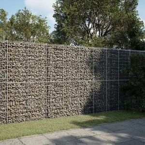 vidaXL Coș gabion cu capac, 300x50x200 cm, fier galvanizat imagine